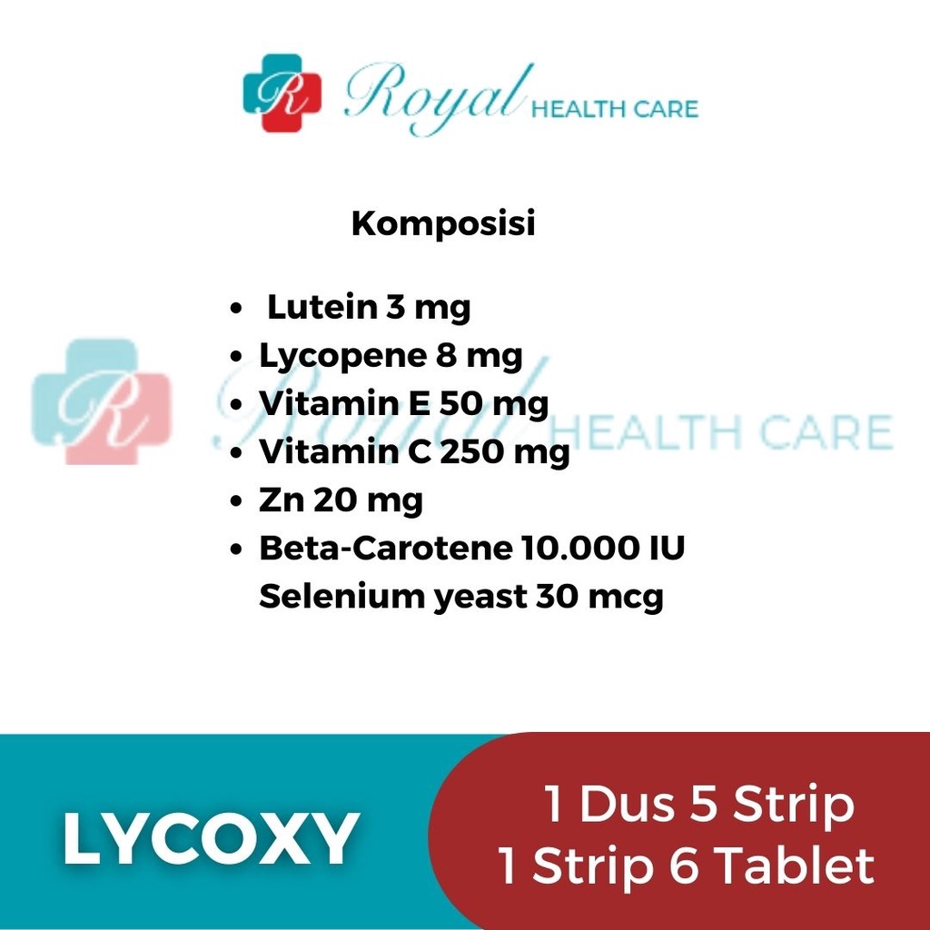LYCOXY STRIP 6 TABLET Suplemen Untuk Memelihara Daya Tahan Tubuh