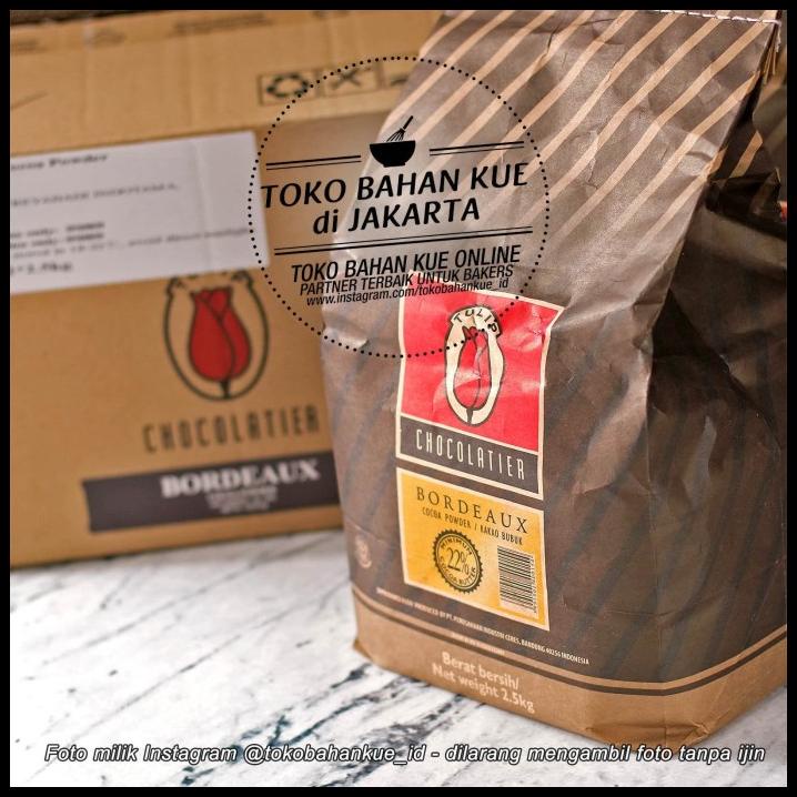 

Tulip Bordeaux Cocoa Powder 2,5Kg Sak Bubuk Cokelat Murni Pure Cacao