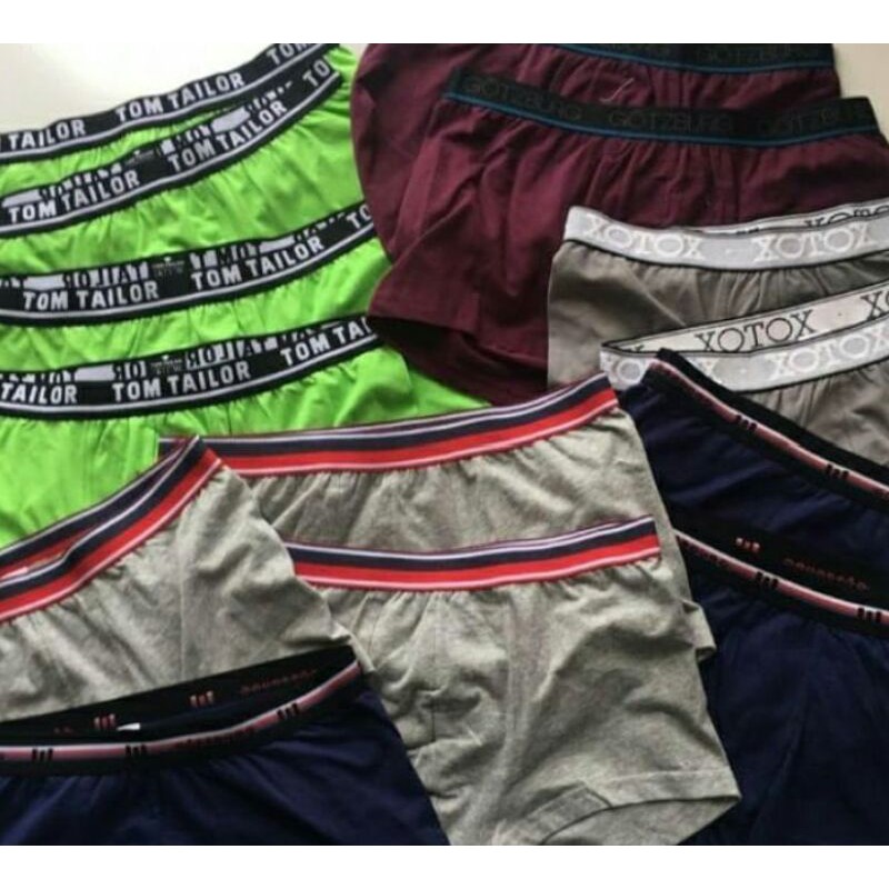 Boxer PriaT*om Tailor Men Boxer Short Stretch (Paket Isi 3 Pcs ) Original Branded