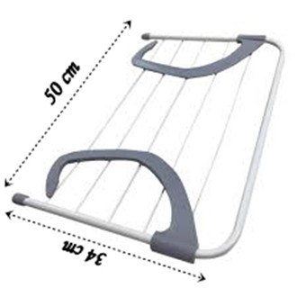 Hanger Balkon stainless 35 x 50 cm Gantungan Baju Portable Serbaguna