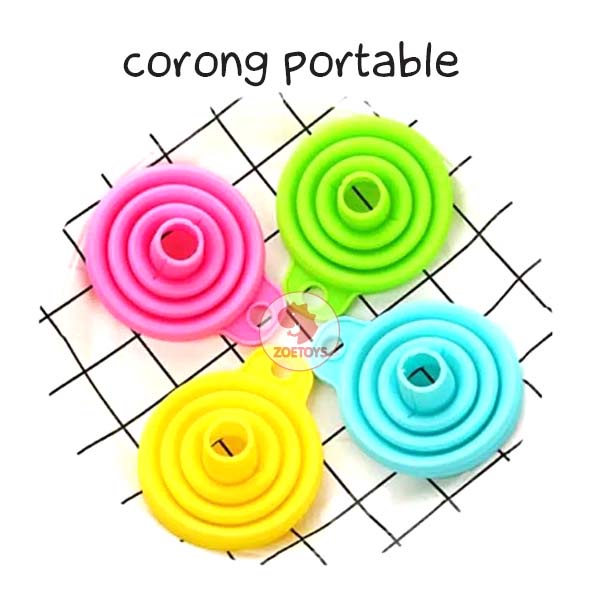 Zoetoys Corong Portable | For Montessori Practical Life Science Silicone Air Minyak Silikon Lipat Serbaguna Funnel | Mainan Edukasi Anak