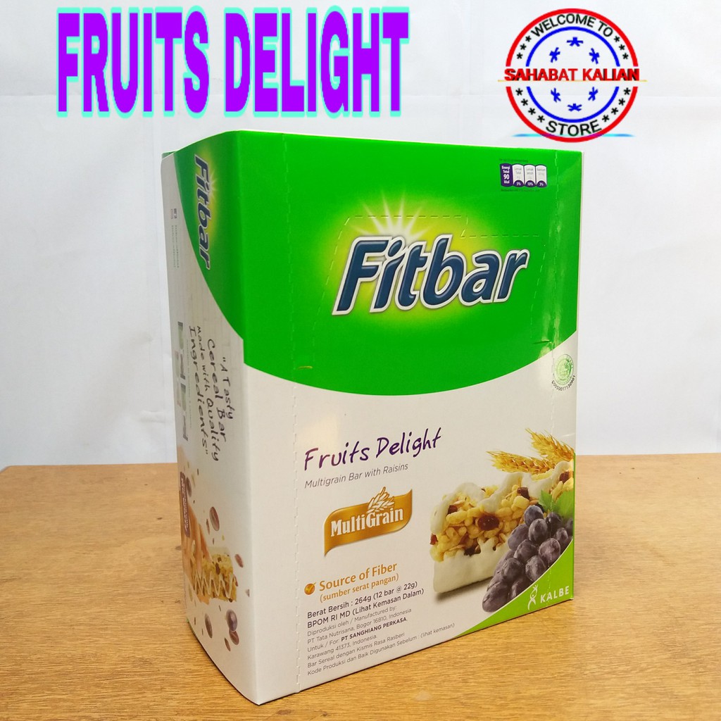 FITBAR FRUITS MULTIGRAIN 20gr 1 BOX ISI 12 PCS