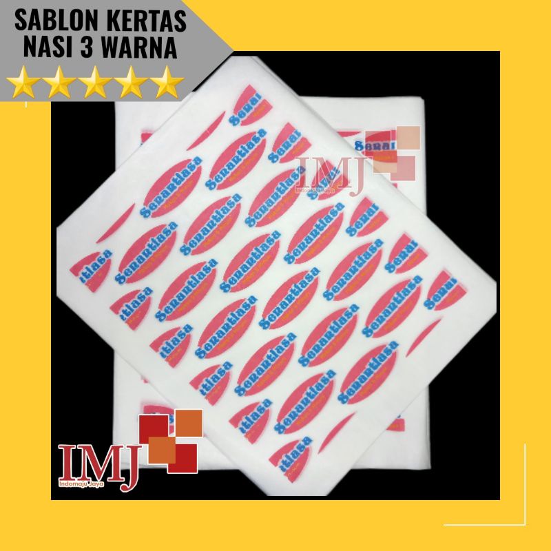 Jual Sablon Kertas Nasi Kfc 3 Warna Cetak Kertas Minyak Sablon Kertas Burger Sablon Kertas Kebab 7608