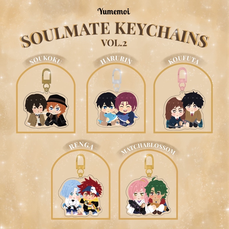 [CLEARANCE SALE] SOULMATE KEYCHAIN COLLECTIONS VOL.2 by Yumemoi [BSD, SK8, AO HARU RIDE &amp; FREE]