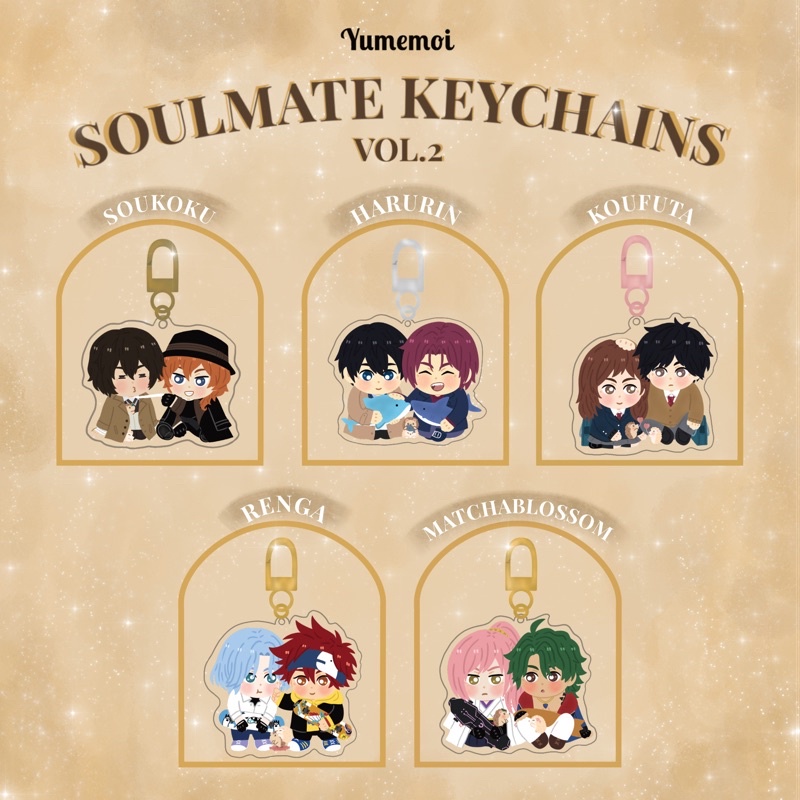 [CLEARANCE SALE] SOULMATE KEYCHAIN COLLECTIONS VOL.2 by Yumemoi [BSD, SK8, AO HARU RIDE & FREE]