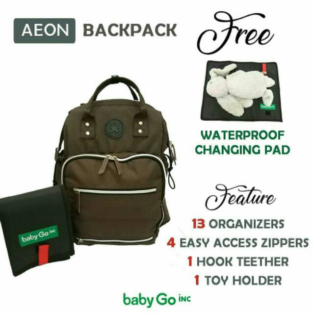 BabyGo Inc - Aeon Diaper Bag backpack baby go inc babygoinc tas asi/bayi