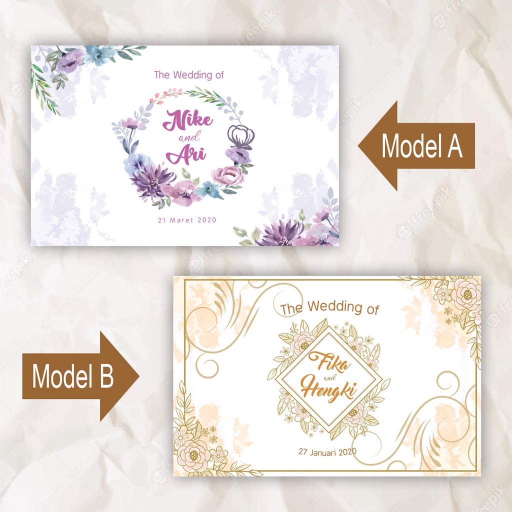 Buku Tamu Pernikahan/ Buku Tamu Custom / Wedding Guest Book / Wedding Book TERMURAH