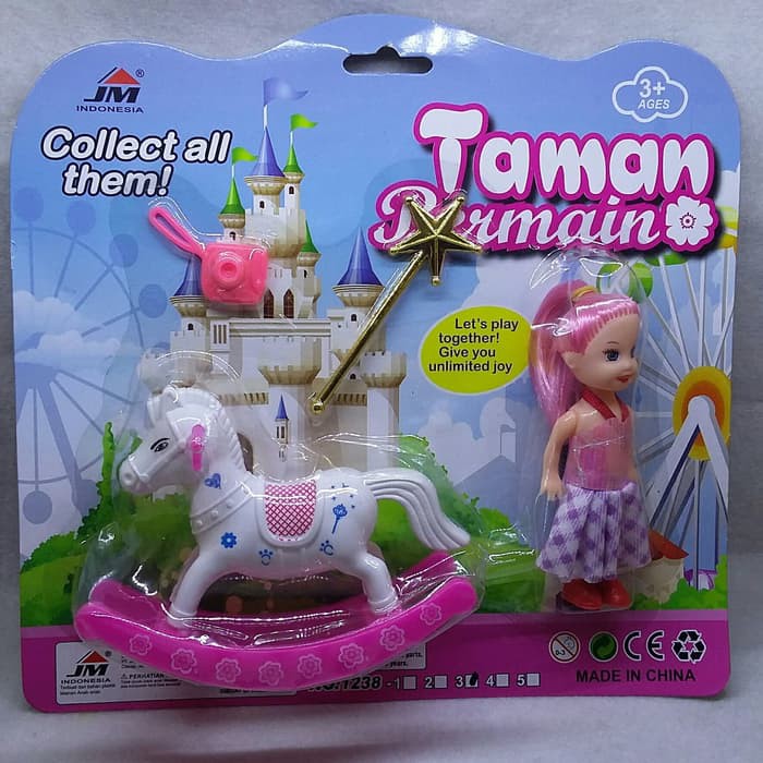 Mainan Barbie Cilik With Asesoris Bermain Kuda Kudaan