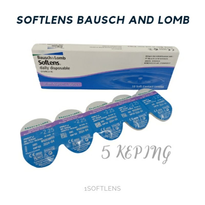 SOFTLENS BENING HARIAN BAUSCH AND LOMB 5 KEPING