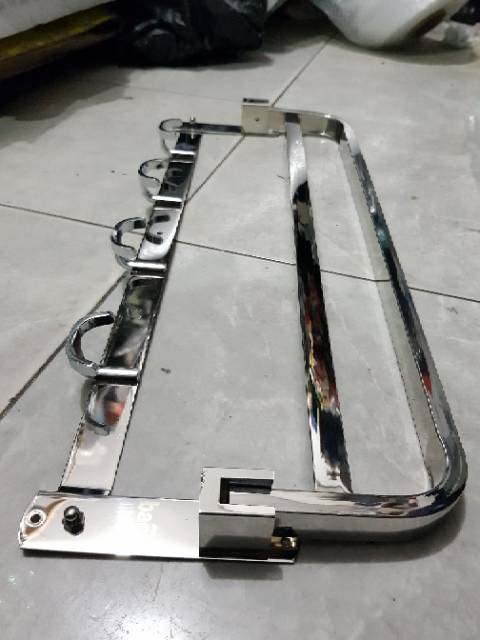 Rak handuk 2 baris lipat bano stainless 60CM PROMO TERMURAH