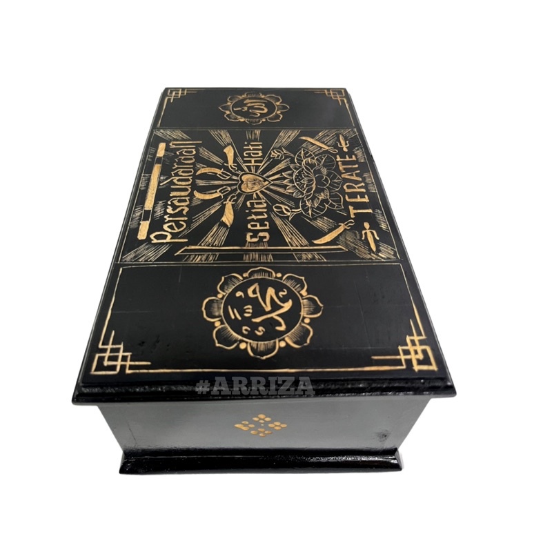 (FREE UKIR NAMA) KOTAK MORI PSHT MURAH DARI KAYU JATI MOTIF UKIR LAFADZ ALLAH MUHAMMAD TEMPAT PENYIMPANAN SABUK PENCAK SILAT