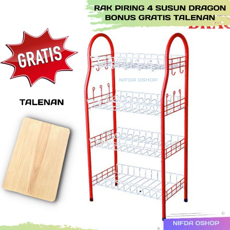 RAK PIRING BESI NAGA SUSUN 4 KUALITAS EKSPORT / RAK PIRING SUSUN 4 NAGA