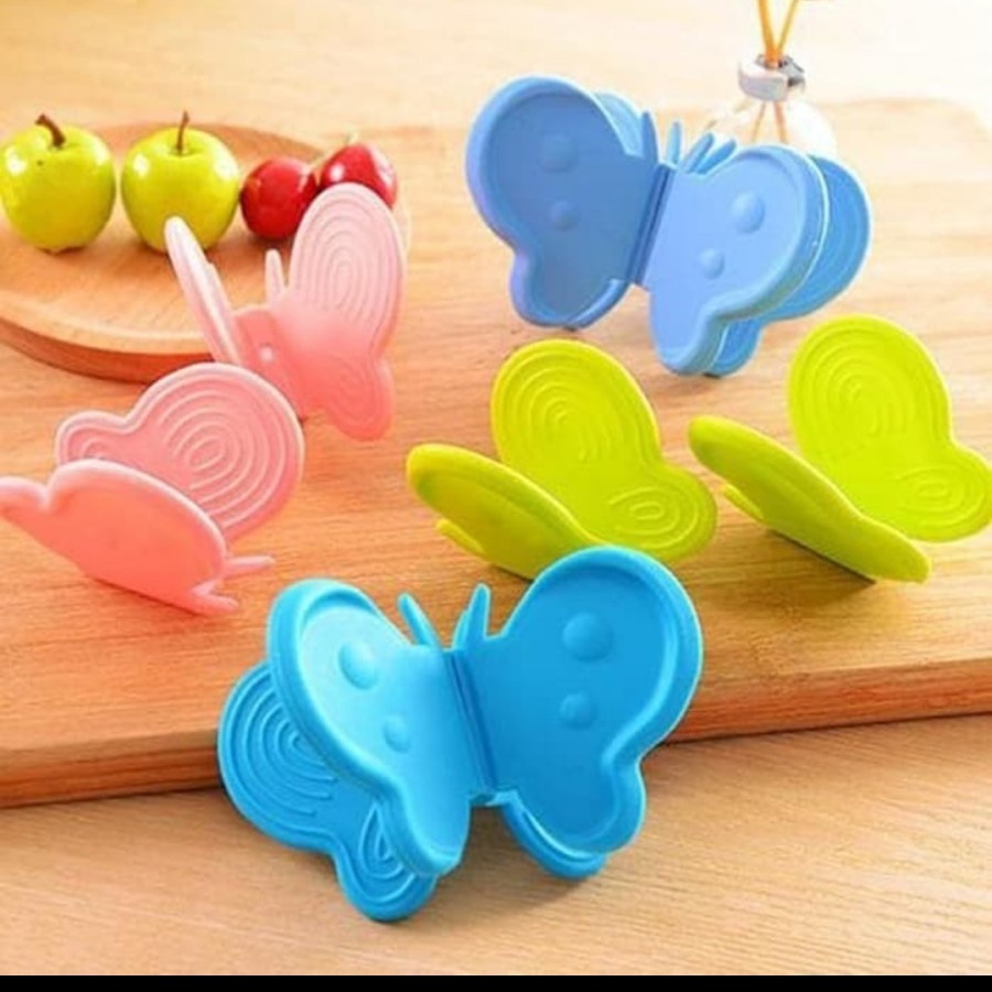 Penjepit kupu silikon magnet anti panas jepit panci pelindung tangan