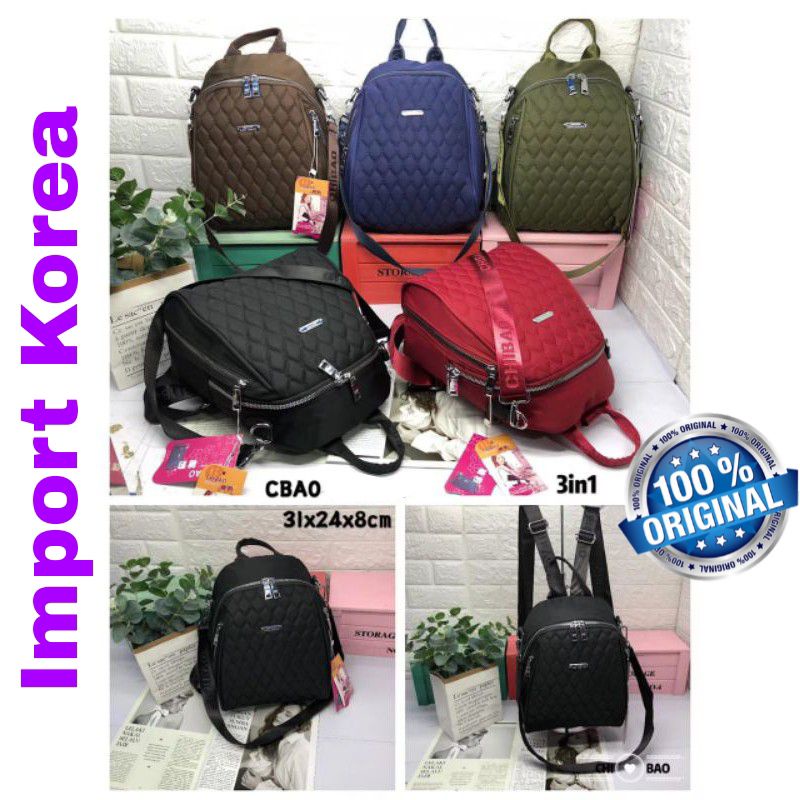 Original Tas Ransel CHIBAO Wanita Import Kualitas Super Tebal Anti Air Terbaru