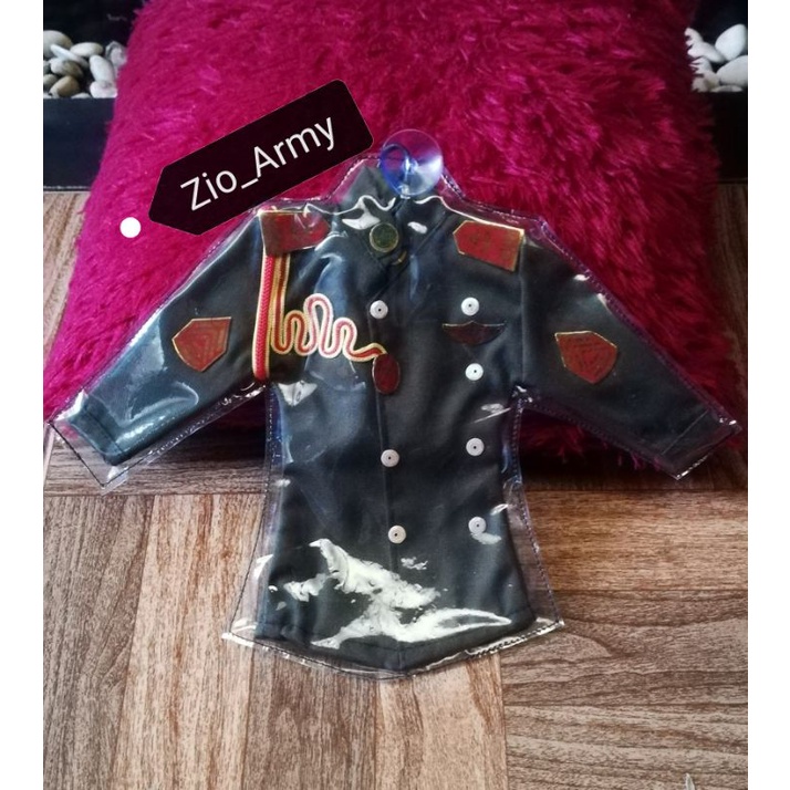 Gantungan kaca Mobil miniatur Baju Taruna AKMIL Ijo Polos