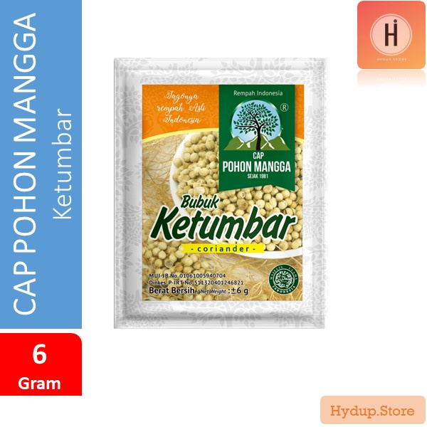 

Ketumbar Bubuk Coriander Cap Pohon Mangga Sahset @ 6 Gr
