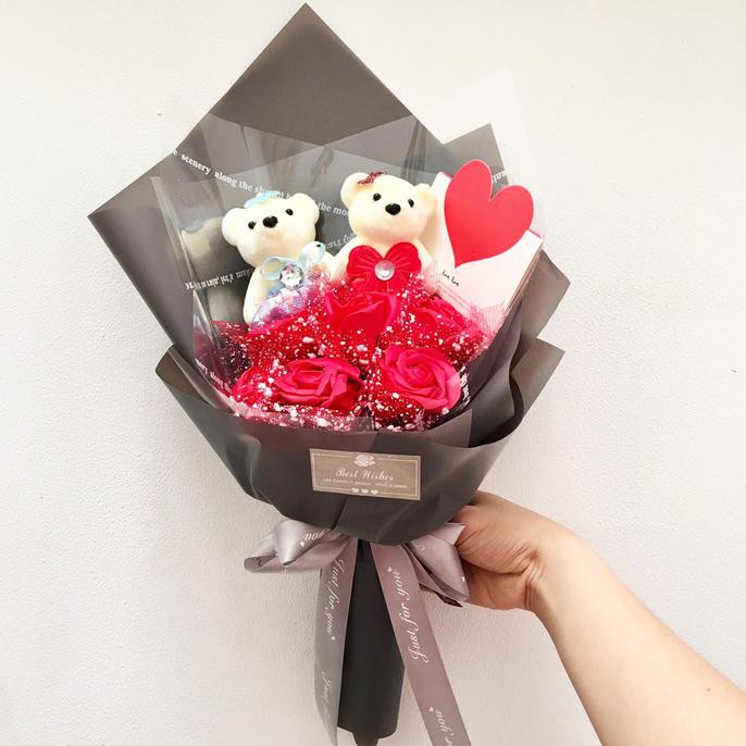 

Open Ds Buket Bunga Anniversary/ Kado Valentine Murah/ Kado Ulang Tahun 6S+2B