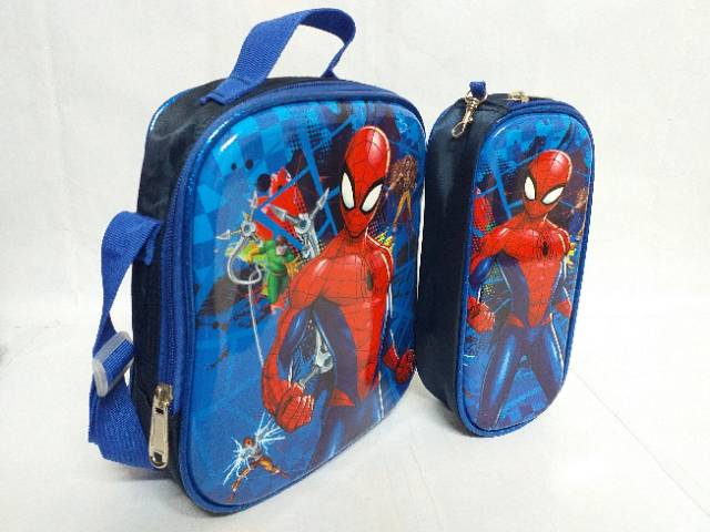 TAS RANSEL SEKOLAH SD 3IN1 /TAS SEKOLAH ANAK/TAS RANSEL KARAKTER FROZEN SPIDERMAN