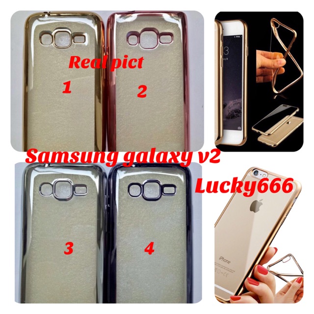 Soft Case Chrome Samsung V2 Silikon Chrome Samsung Galaxy V2 Shopee Indonesia
