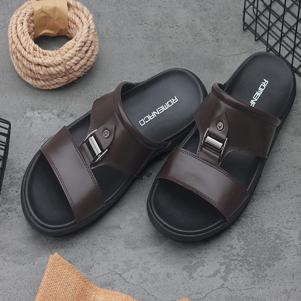 Sandal Pria Romenaco R23 Black Brown