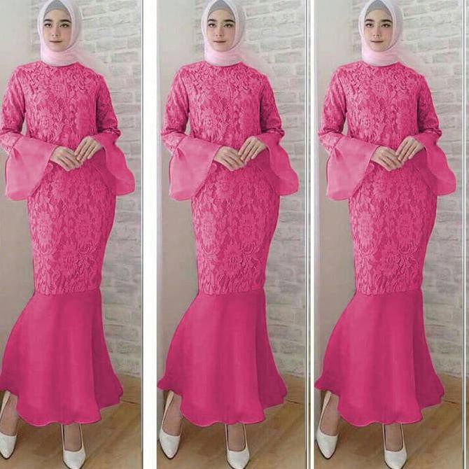PROMO## MAXI DRESS MUSLIM/ MAXY HIJAB PESTA CANTIK - MERMAID (vs) - Mocca ~~~