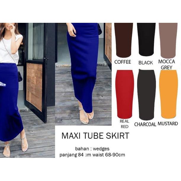  Rok  Span  Putih Kerja Panjang  Wanita Maxi  Shopee Indonesia