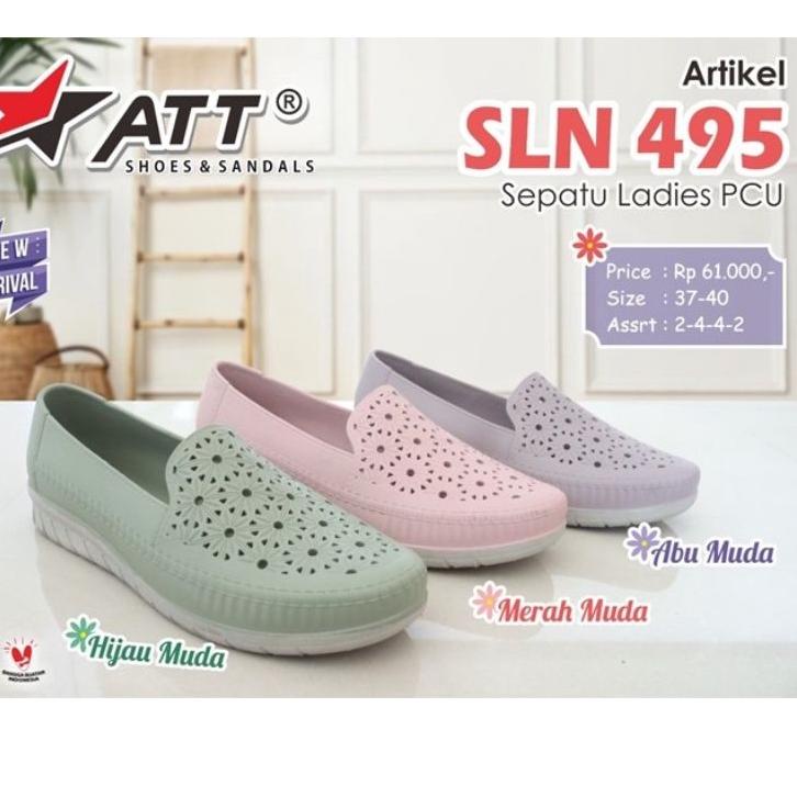 Koleksi saat ini sepatu ATT SLN 495 sepatu karet slip on wanita ZXW4