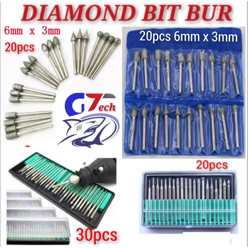 Jual Mata Grafir Diamond Mata Bor Ukir Poles Diamond Pcs Mata Bor Ukir Diamond Grafir Batu