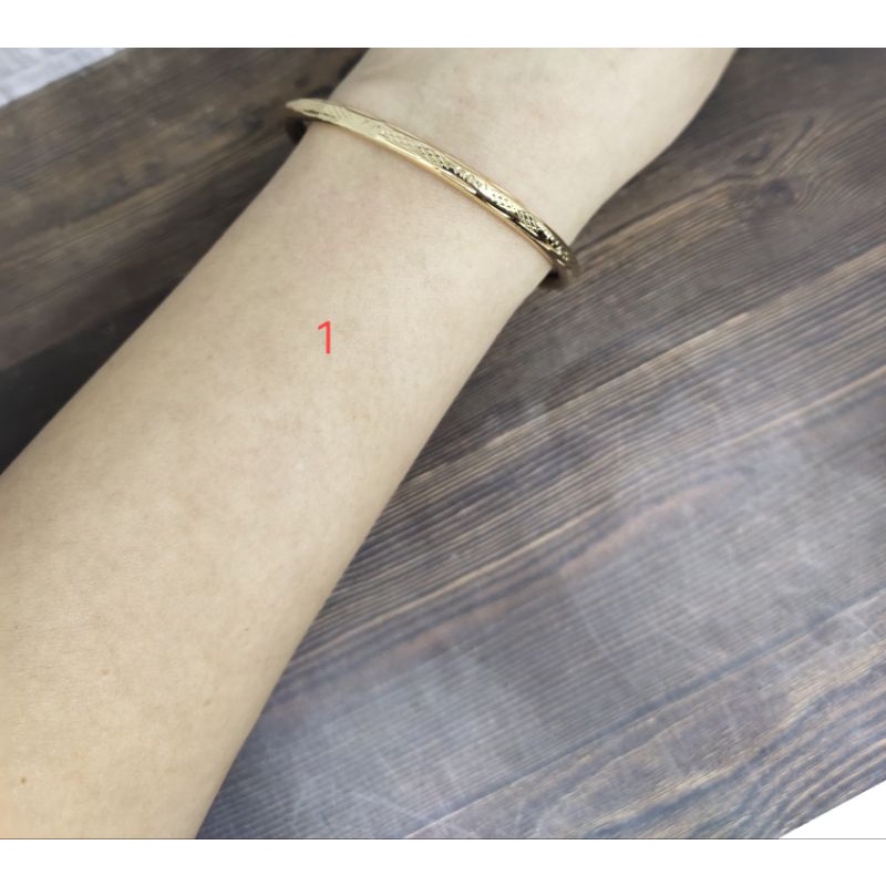 Fifi Fashion Gelang Keroncong Bangkok Ukir Model Perhiasan Lapis Emas GK12