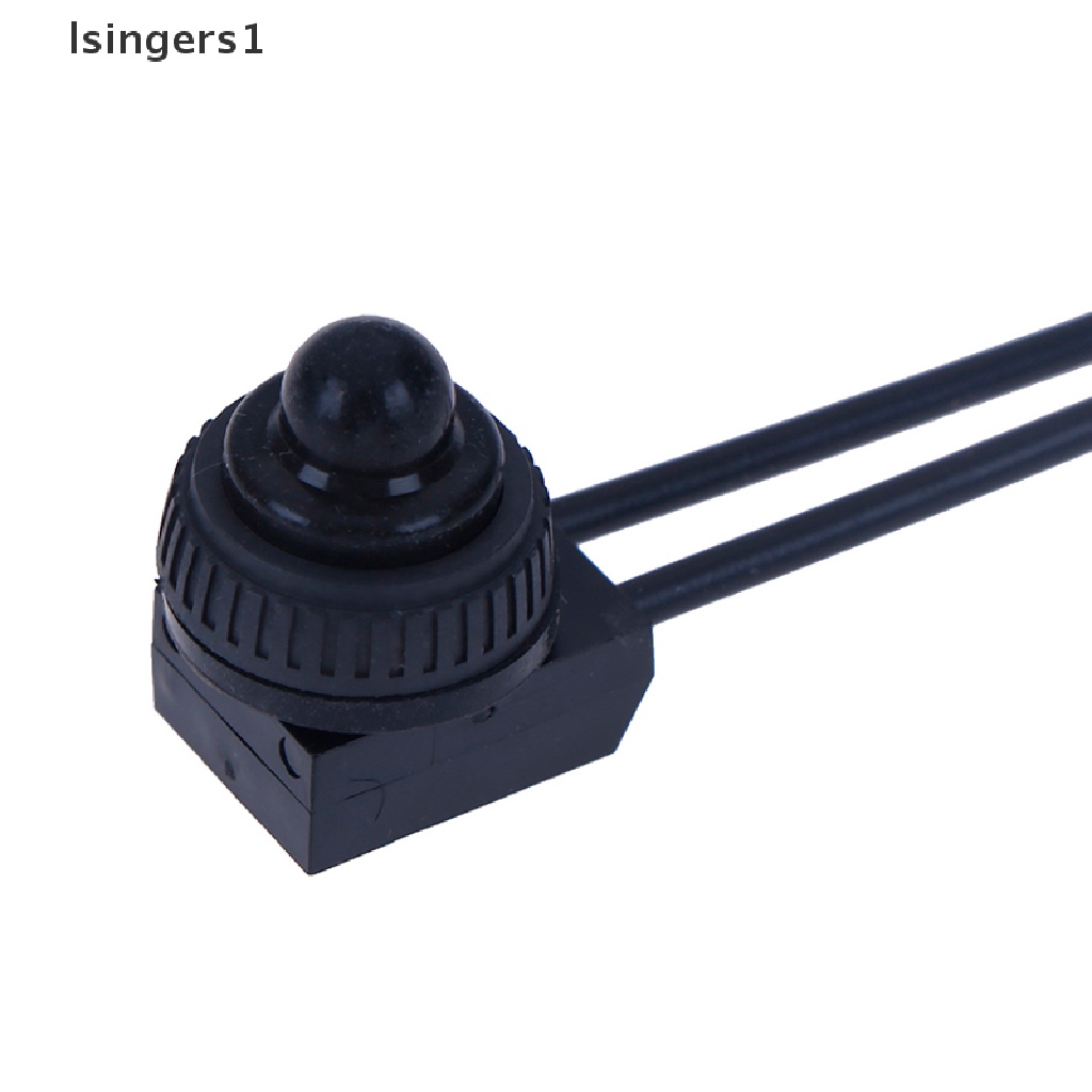 (lsingers1) Saklar Tombol Tekan on-off 220v Anti Air Dengan Kabel 4 &quot;Warna Hitam