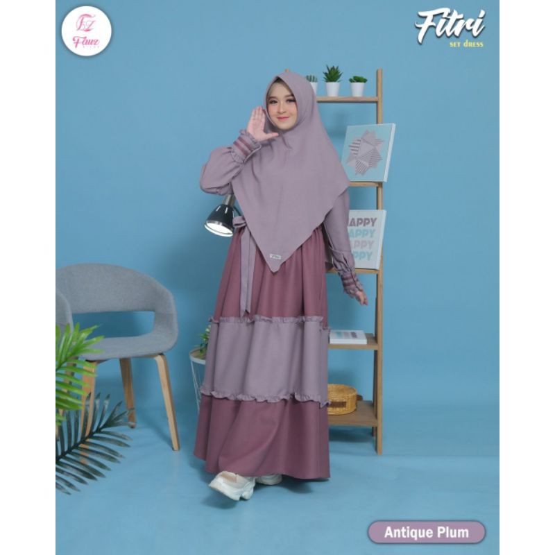 Fitri Dress Set Original by Fauz Hijab