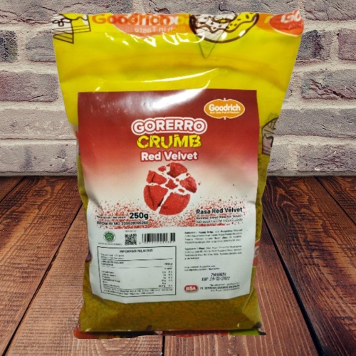 

Red Velvet Crumb Goodrich Gorerro Topping Makanan dan Minuman 250g