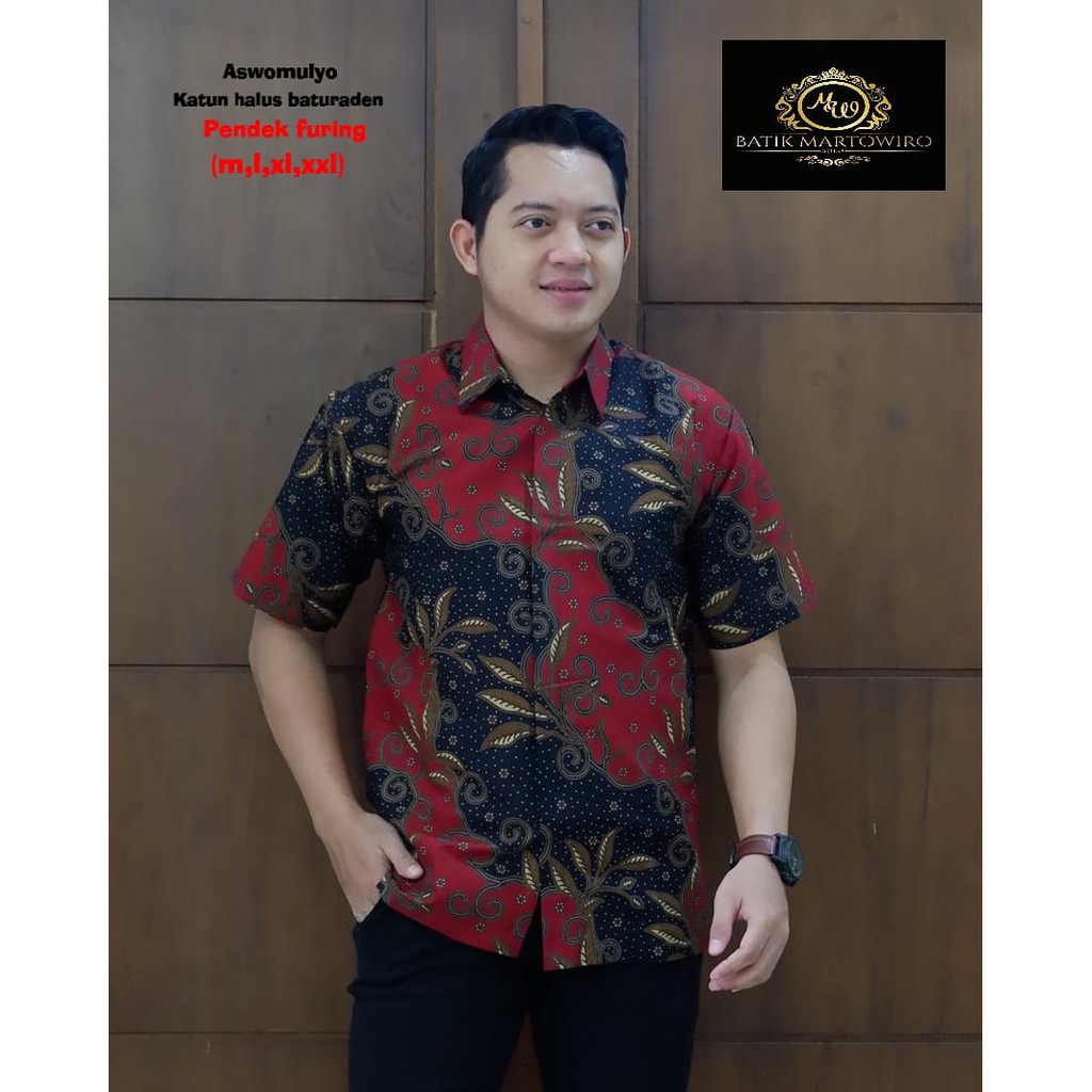 BAJU BATIK PRIA PENDEK TERBARU S M L XL XXL BAJU kemeja batik pria lengan PENDEK PREMIUM