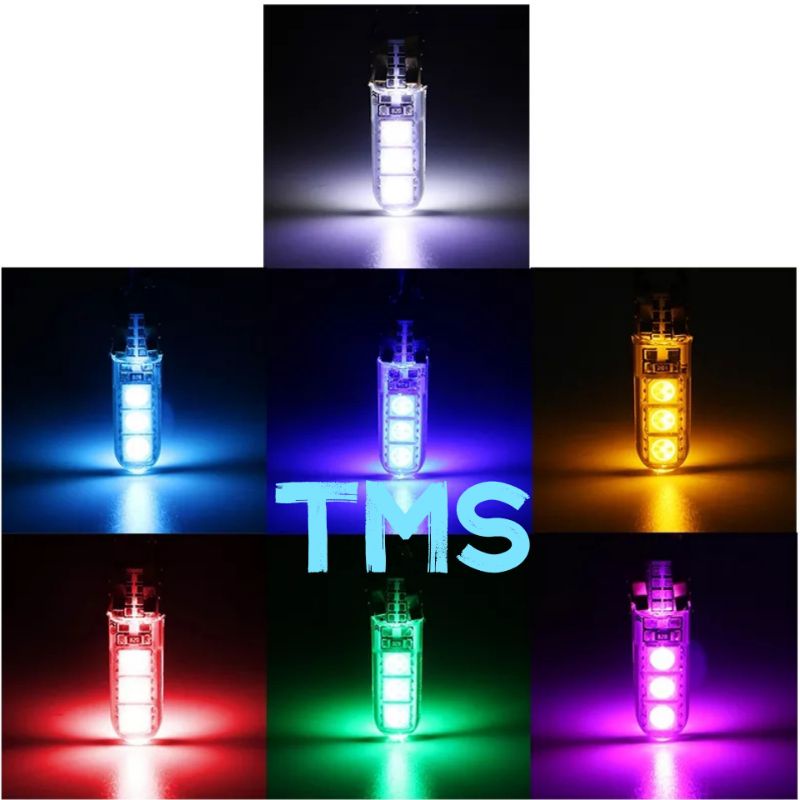 Lampu senja T10 LED Flashing gedip motor/mobil 12 volt