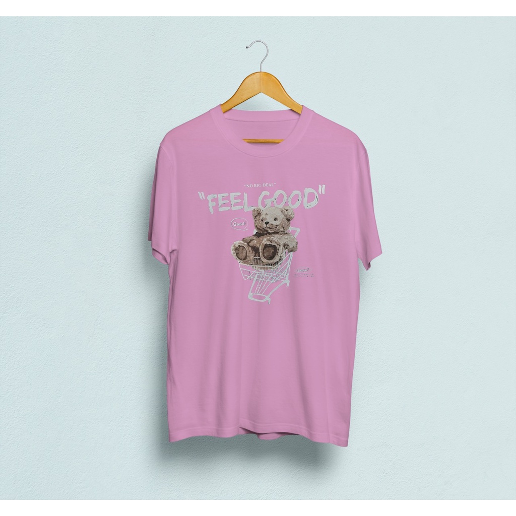 Kaos murah Kaos distro murah baju  distro pria t-shirt murah combed30s BEAR FEELING GOOD