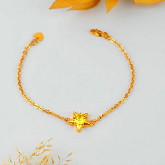 Gelang Emas Rantai Birthstone Star - Toko Emas Gadjah