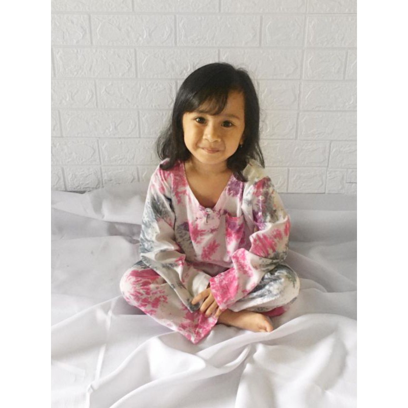 Set Koko Lengan Panjang Tie Dye Anak (1-9 th)