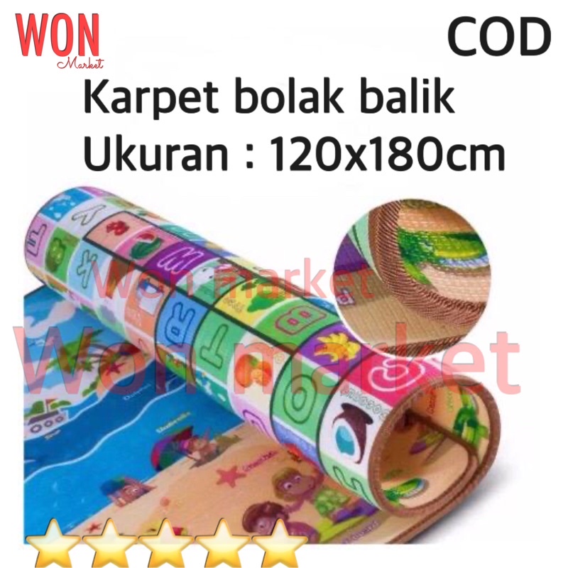 karpet bolak balik | tikar | karpet 120x180cm | karpet anak anak | karpet tidur | karpet ruang tamu | karpet motif | karpet motif anak anak