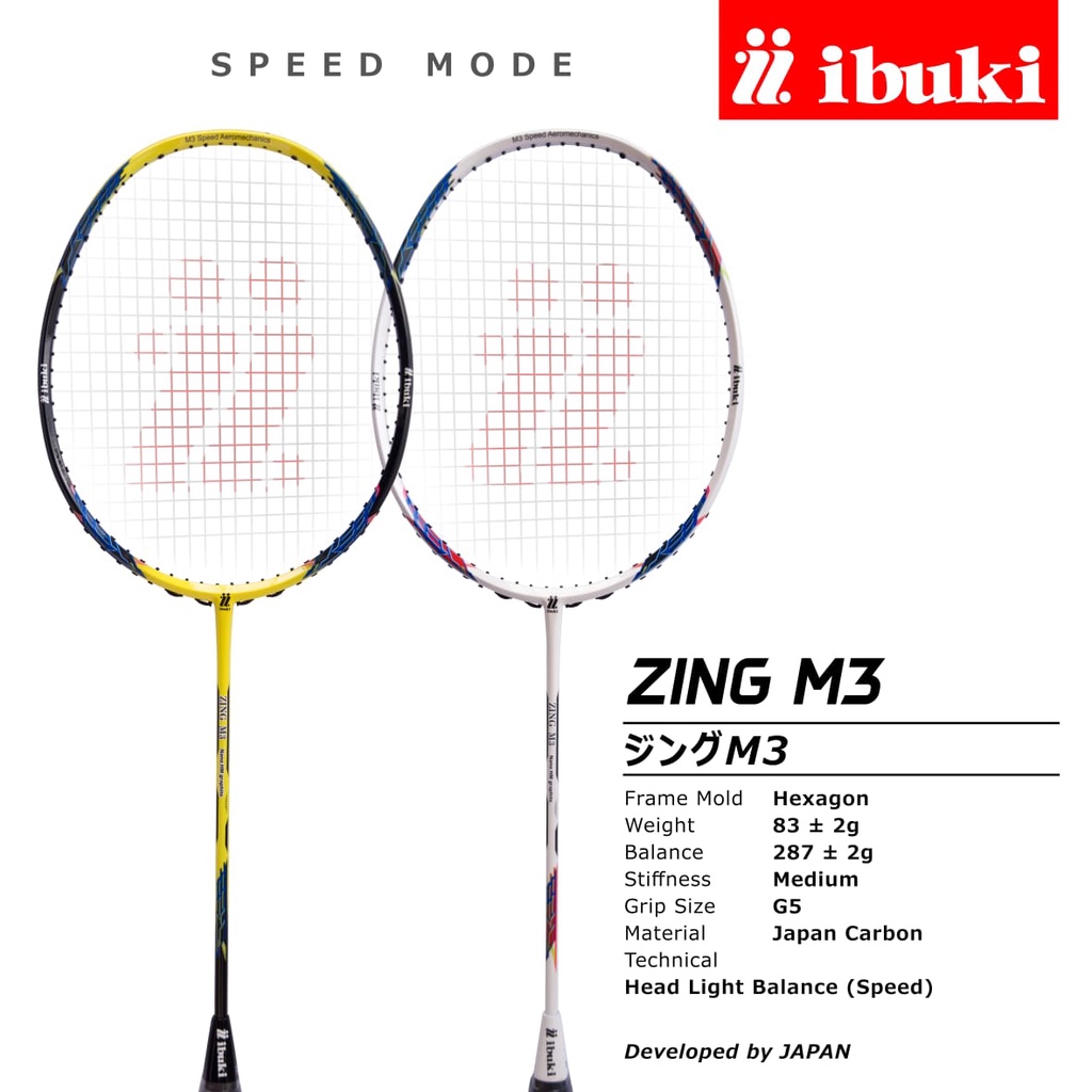 IBUKI ZING M3 RAKET BADMINTON ORIGINAL
