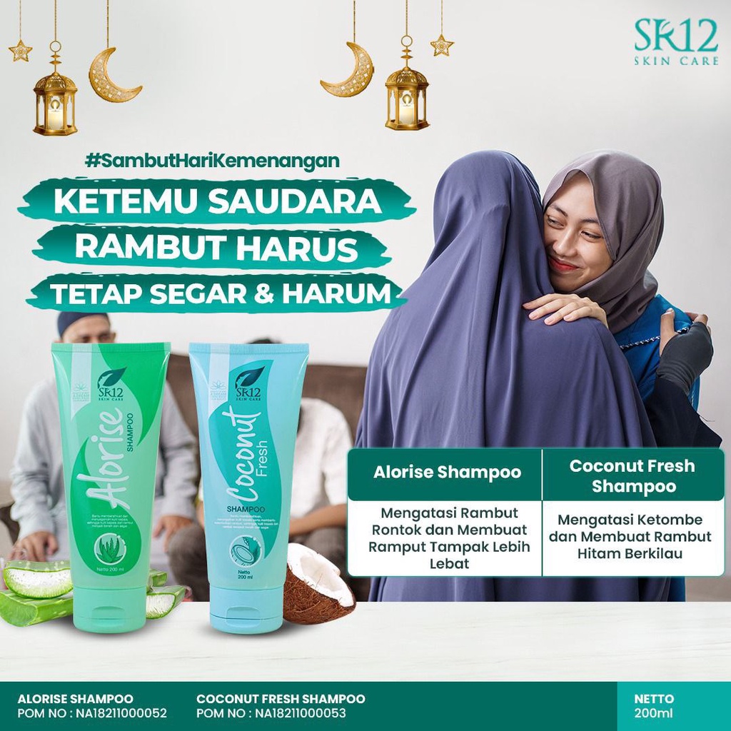 Shampoo SR12 Coconut Fresh Pump 280ml Anti Ketombe Dandruff GMP BPOM