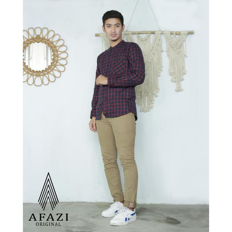 BAJU KOKO AFAZI ORIGINAL PREMIUM KEMEJA KOKO KEMKO FASHION MUSLIM PRIA COD  KOKO LEBARAN