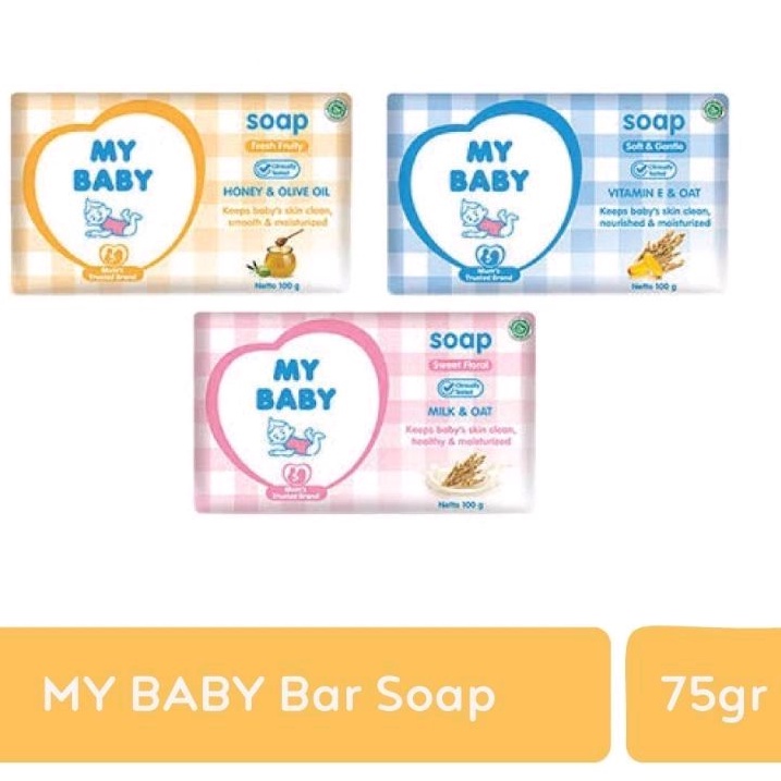 My Baby Bar Soap 75gr - Mybaby Sabun Batang Bayi - Sabun Mandi Balok Bayi