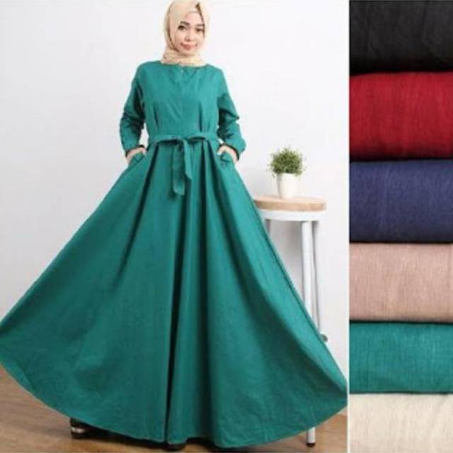 GAMIS SYARI ANNAJAH CAPUCCINO 900GR 110 140 ALLSIZE GAMIS SYARI BUSUI CADAR CREPE HQ POLOS MURAH I.