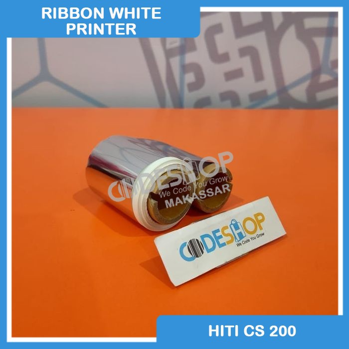 RIBBON TINTA WHITE PRINTER HITI CS200e - CS200 - CS-2 SERIES (PUTIH)