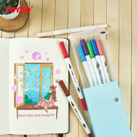 KOTAK PENSIL JOYKO PC-0719PSTL-35 TEMPAT ALAT TULIS WARNA WARNI PASTEL SEKOLAH LUCU STATIONERY MURAH-2