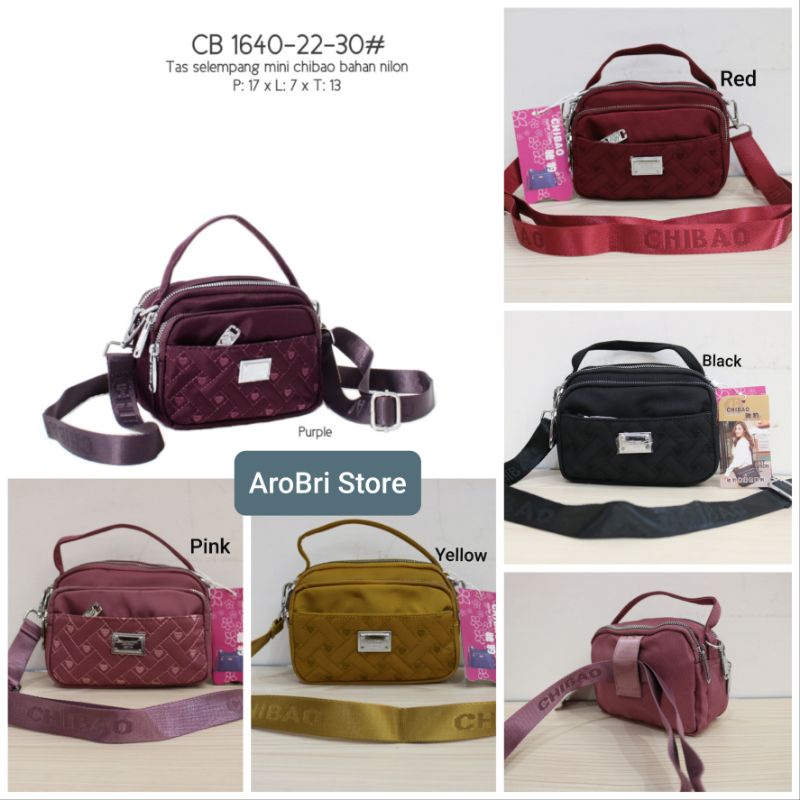 Tas selempang mini merk chibao CB 1640-30 bahan nilon
