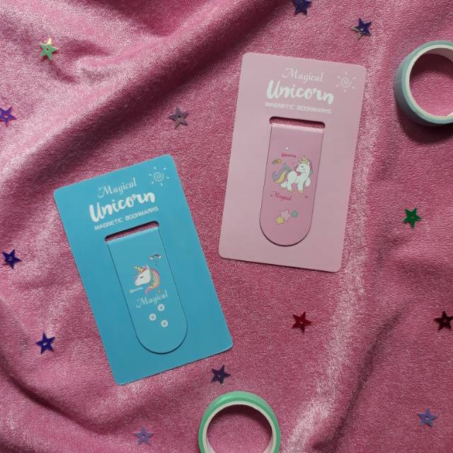 

Pembatas Buku Magnet / Bookmark Magnet Unicorn