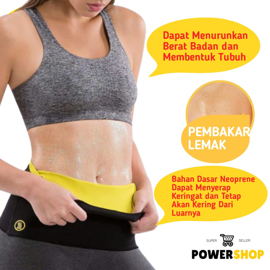 KORSET PENGECIL PERUT PEMBAKAR LEMAK KORSET PELANGSING SAUNA SUIT HOT SHAPERS    ALAT GYM FITNES