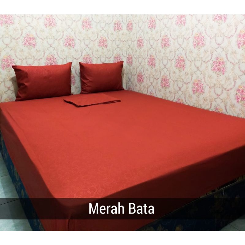 Sprei polos 180 &amp;160 Seprai Murah polos embos 2Sarban +2Sargul Sprei homemade seprei aesthetic Bedcover hotel kost