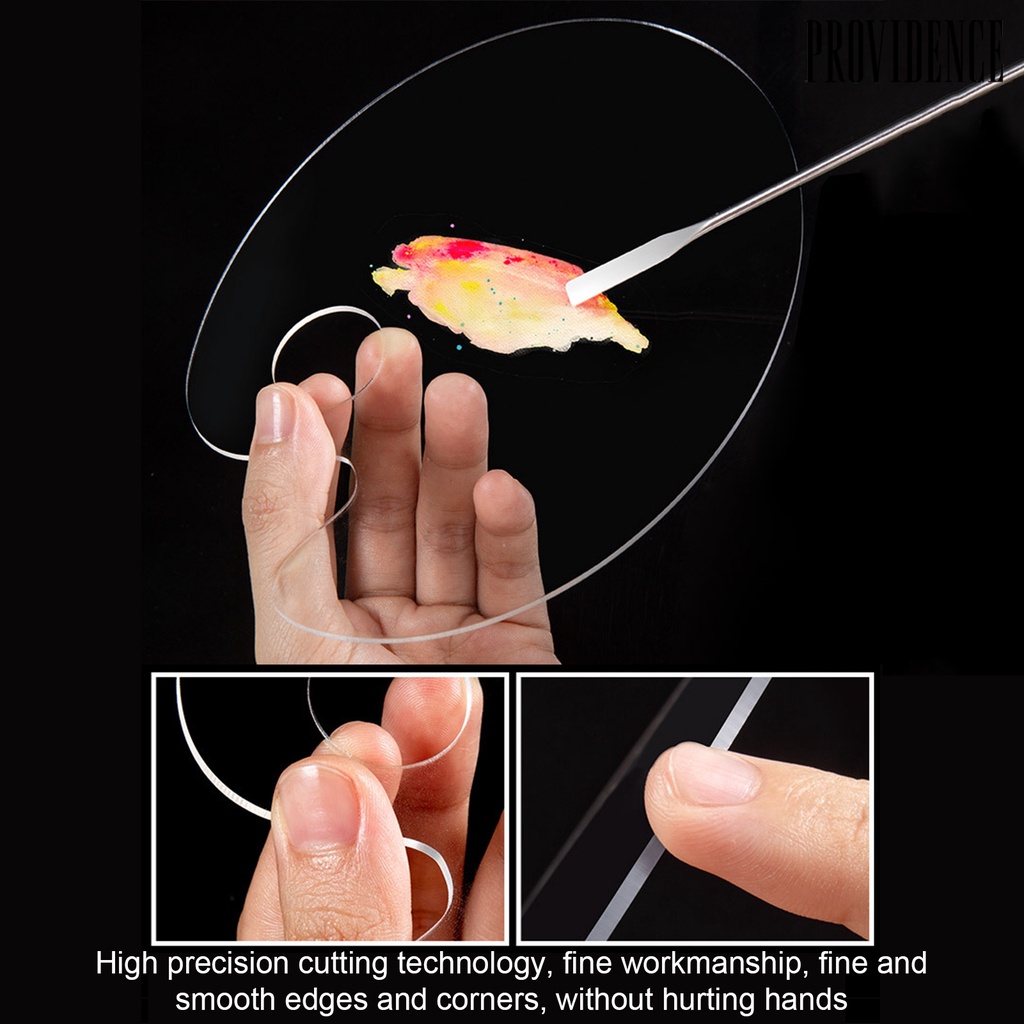 Providence 1Set Transparent Palette Easy to Clean Anti-compressive Acrylic Transparent Makeup Nail Palette for Personal Use